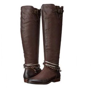 Leather riding boot